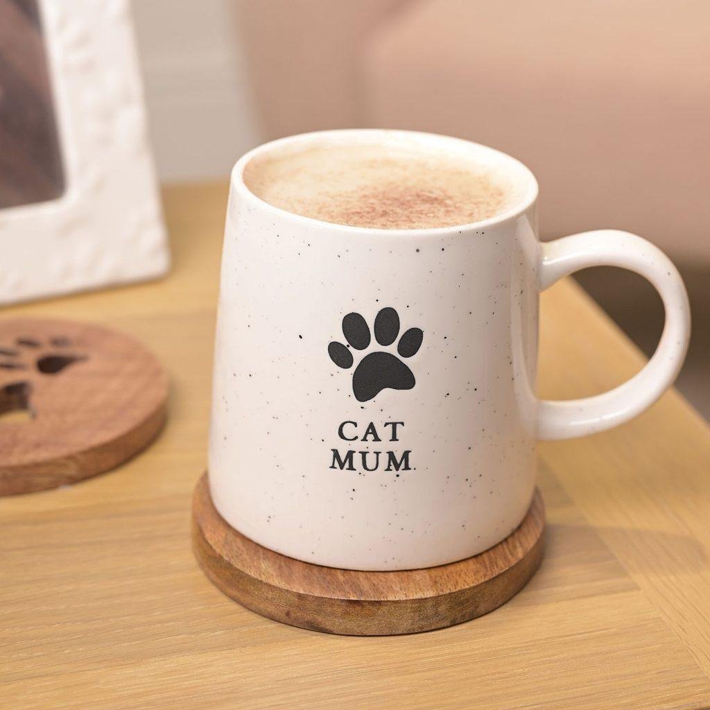 Ceramic Stoneware 'Cat Mum' 'Cat Dad' Coffee Mug