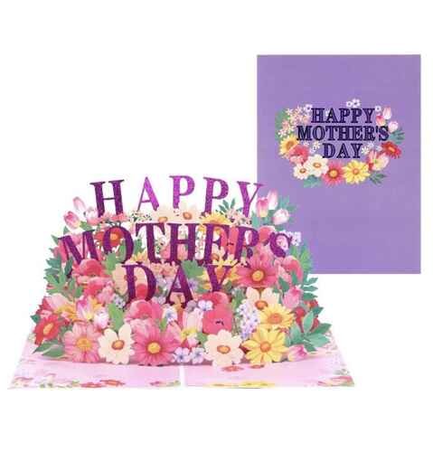 Mothers Day 3d Pop Up Card Floral 2