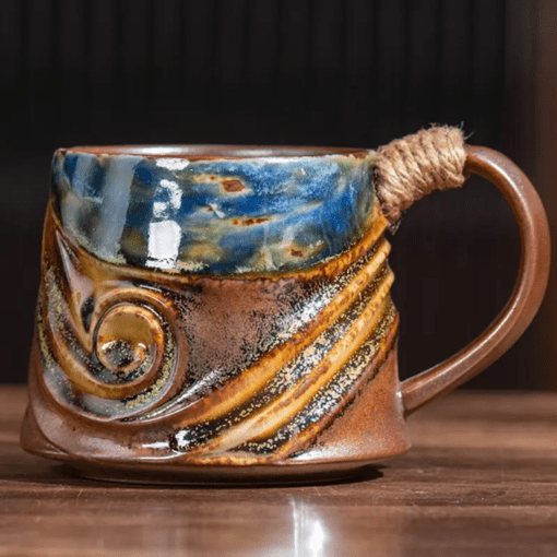 Handmade Colourful Stoneware Coffee Mug