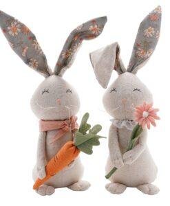 Adorable 31cm Boy & Girl Bunny Set Easter Decor