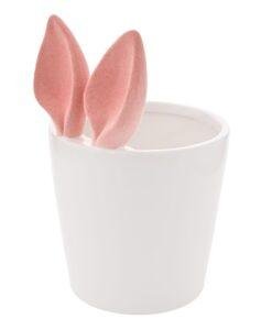 Medium Pink Bunny Ears Planter Easter Decor