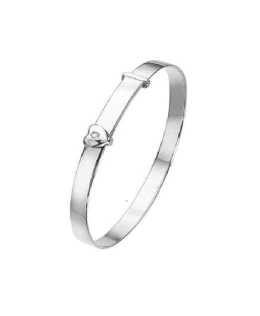 Sterling Silver 925 Baby Christening Bracelet "You Have My Heart"