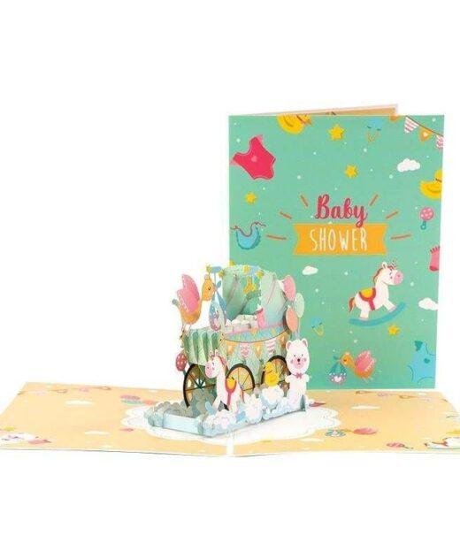 Pop Up 3D Unisex Baby Shower Card