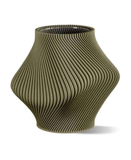 Bloz 14 Blend Contemporary Vase – Olive Green