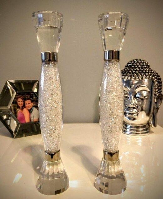 Pair of Swarovski Crystal Candlesticks