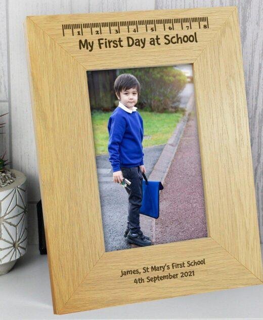 My First Day At School Photo Frame with Personalisation - 6x4"
