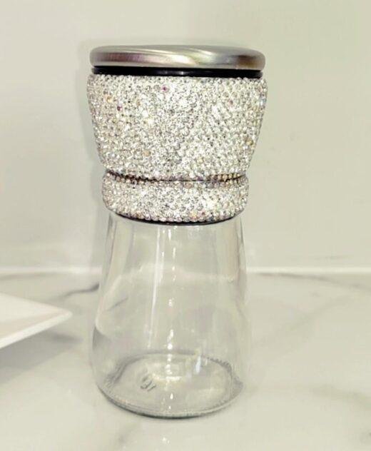 Glass Salt Pepper Seasoning Grinder Mill with Swarovski Crystal Elements
