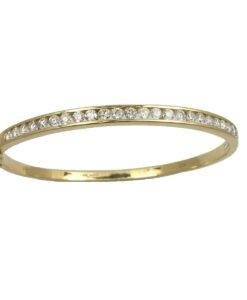 18ct Yellow Gold Diamond Bangle Bracelet
