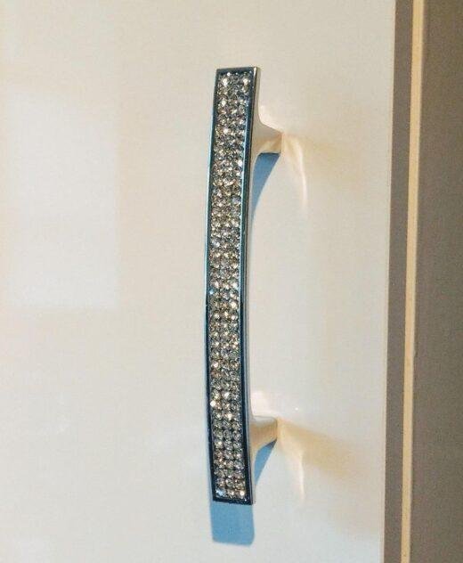 Chrome Cupboard Door Furniture Handle with Swarovski Crystals 96/128/160mm