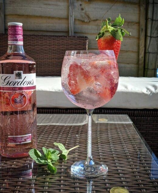 Pair of Swarovski Crystal Filled Stem Gin Glasses