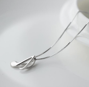 Sterling Silver Musical Note Pendant Necklace