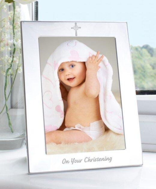 "On Your Christening" Silver Plated Photo Frame 5x7"