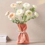 Ceramic Paper Bag Vase in Yellow, White, Orange, Pink or Green