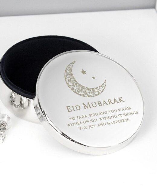 Personalised Eid and Ramadan Round Trinket Box