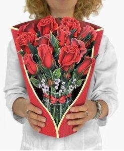Pop Up 3D Large Life Size Red Roses
