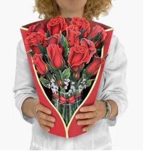 Pop Up 3D Large Life Size Red Roses