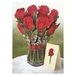 Pop Up 3D Large Life Size Red Roses