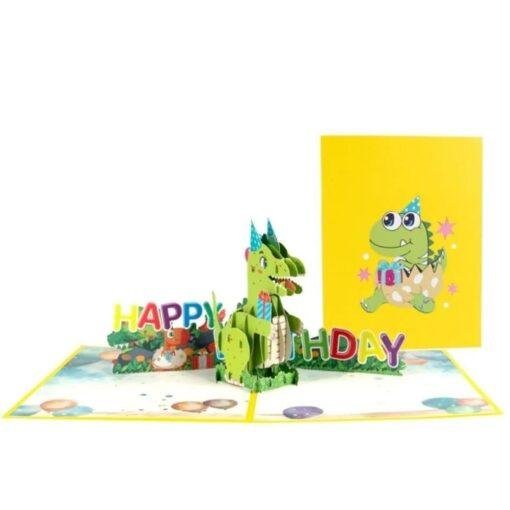 Pop Up 3D Dinosaur Birthday Card