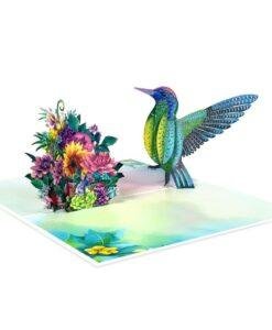 Pop Up 3D Tropical Humingbird Blank Card