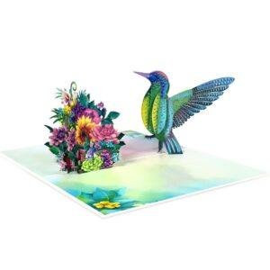 Pop Up 3D Tropical Humingbird Blank Card