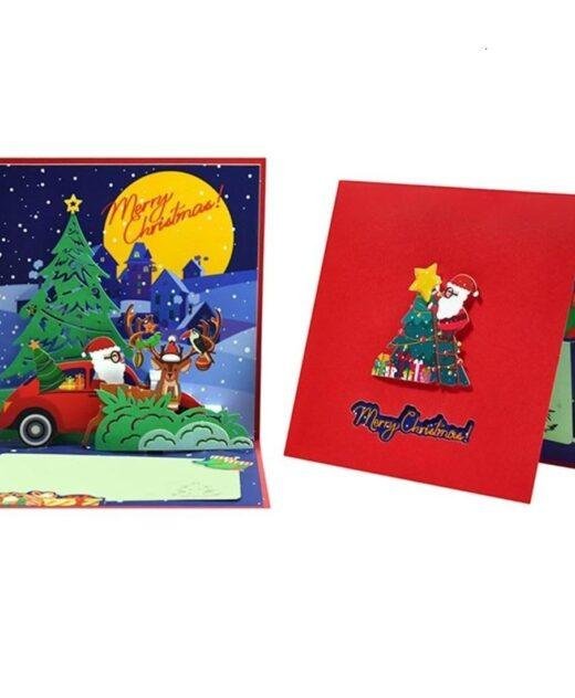 Pop Up 3D Santa Delivery Christmas Card