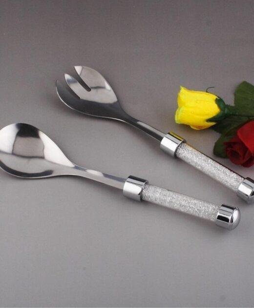 Swarovski Crystal filled handle Serving Spoon Untensil Set