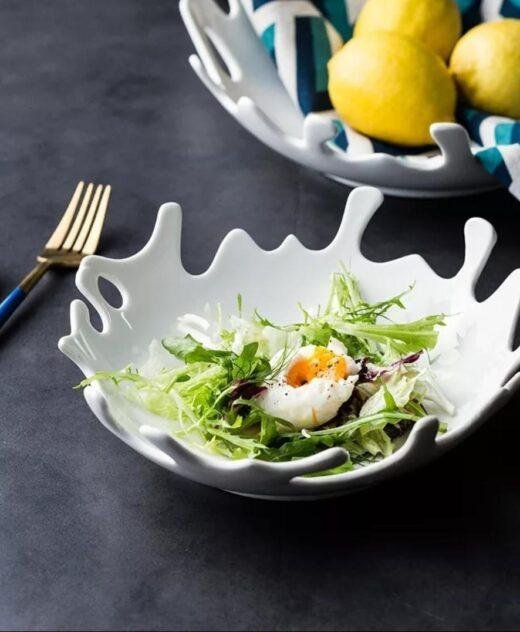 White Ceramic 'Coral' Centrepiece Dish