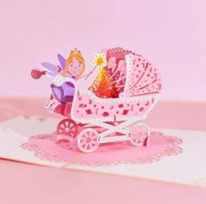 Pop Up 3D New Baby Girl Card