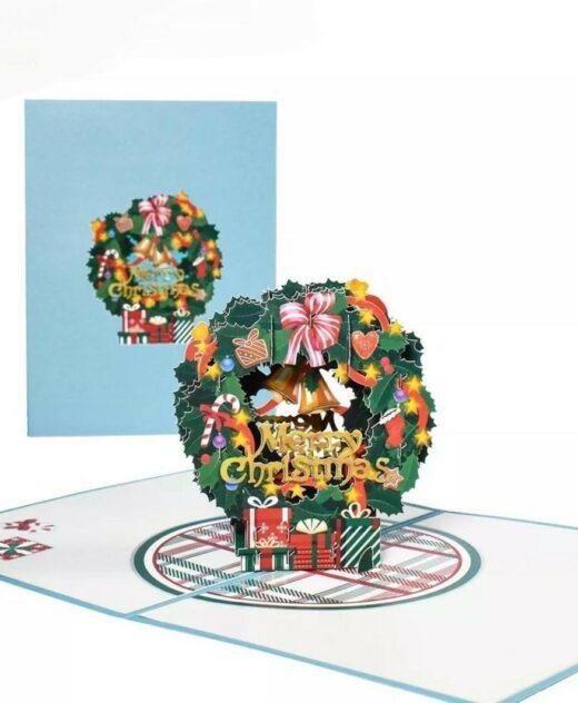 Pop Up 3D Christmas Wreath Card