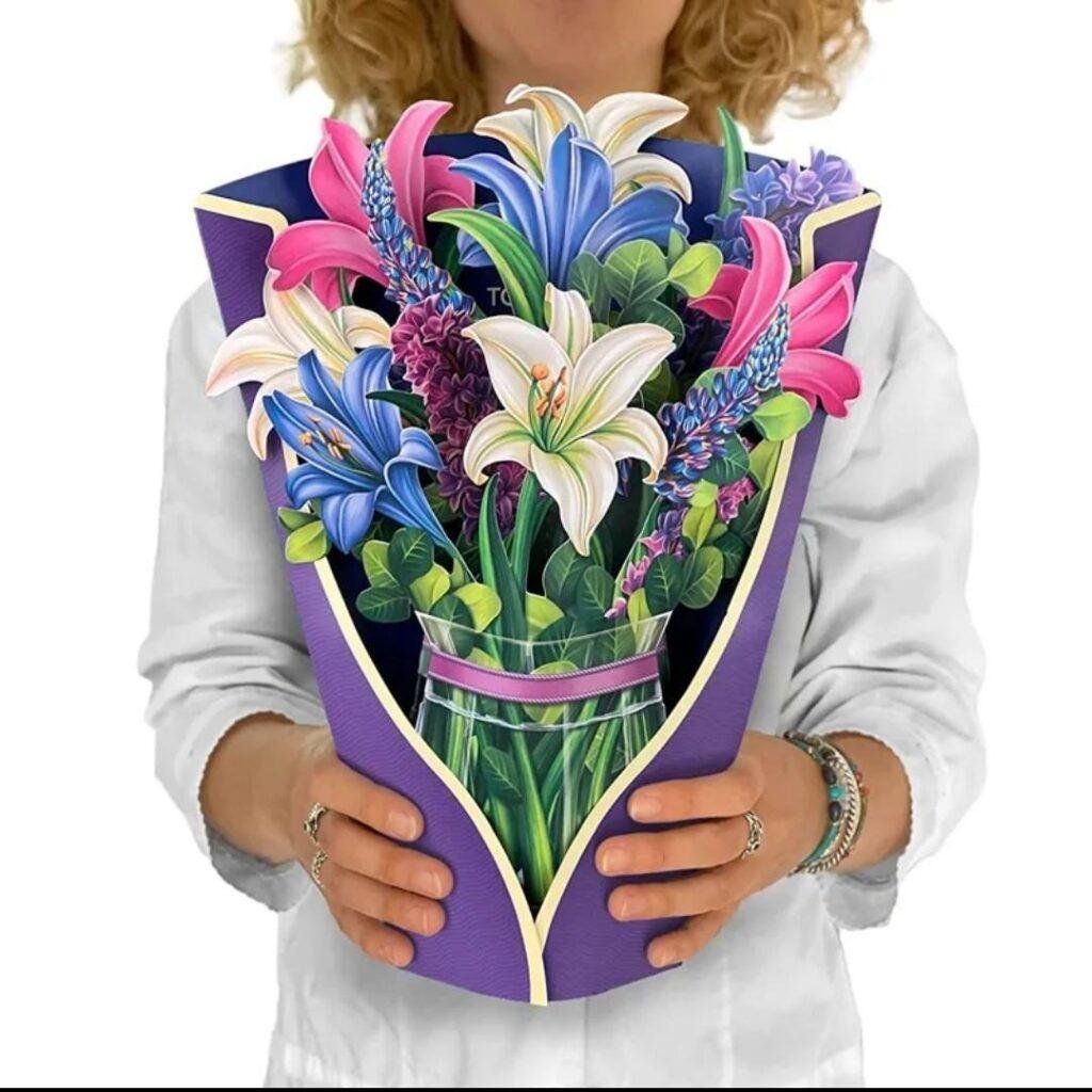 Mothers Day Life Sized 3D Pop Up Bouquet of Flowers