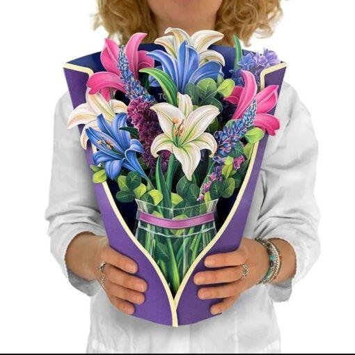 Mothers Day Life Sized 3D Pop Up Bouquet of Flowers