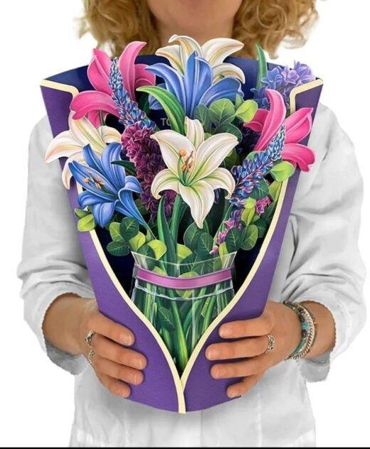 Mothers Day Life Sized 3D Pop Up Bouquet of Flowers