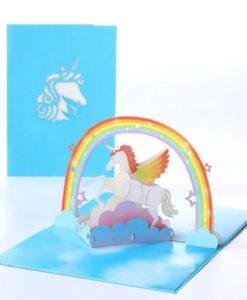Pop Up 3D Unicorn Rainbow Card