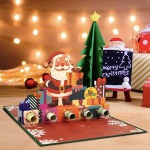 Pop Up 3D Santa Money Wallet Christmas Card