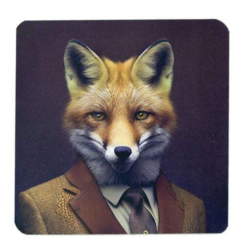 Set of 6 Altered Art Forest Animal Coasters