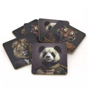 Set of 6 Jungle Animal Coasters
