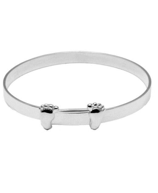 Sterling Silver 925 Baby Christening Bracelet "Little Toes"