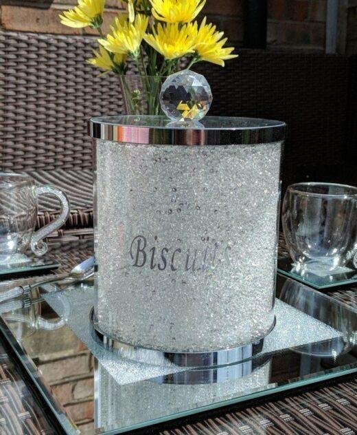 Swarovski Crystal Filled Biscuit Barrel Cookie Storage Jar