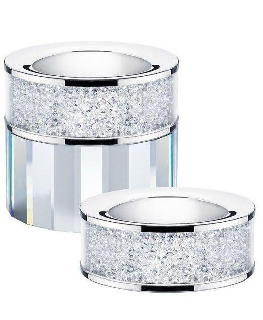 Set of 2 Swarovski Crystal Filled Tea Light Candle Holders