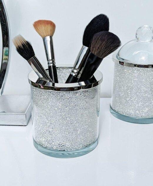 Swarovski Crystal Filled Glass Storage Jar with Glass Top