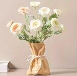 Ceramic Paper Bag Vase in Yellow, White, Orange, Pink or Green
