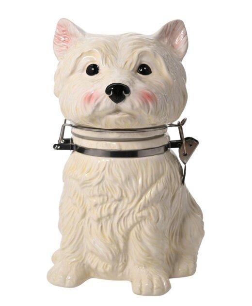 West Highland Terrier Dog Ceramic Biscuit Barrel Cookie Jar