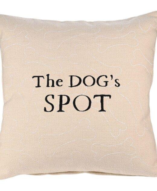 'The Dog's Spot' Cream Square Scatter Cushion