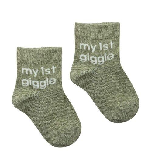 My First Milestones Baby Socks 0-6M Pack of 5 Pairs My 1st Giggle