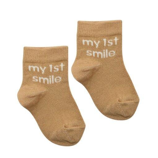 My First Milestones Baby Socks 0-6M Pack of 5 Pairs My 1st Smile