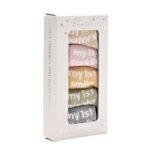 My First Milestones Baby Socks 0-6M Pack of 5 Pairs in box