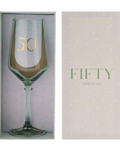 50th Birthday Wine Glass – Elegant Keepsake Glass for 50th Celebration