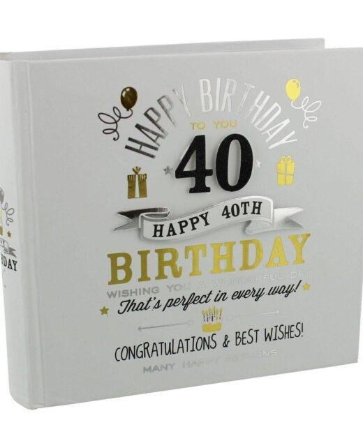 40th Birthday Milestone Photo Album 4"x6"