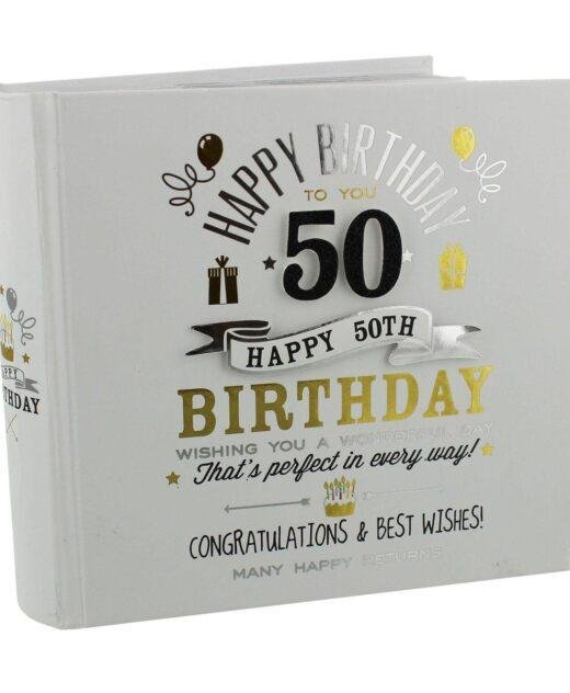 50th Birthday Milestone Photo Album 4"x6"