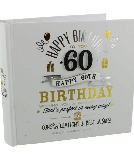 60th Birthday Milestone Photo Album 4"x6"